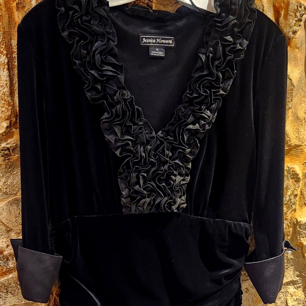 Ladies Jessica Howard Formal Dress Black SIZE 16 Mother Of The